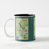 Carte du district de Denali Mug à deux tons (Gauche)