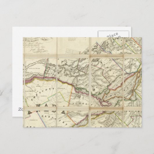 Carte du district de Montréal, Bas-Canada (Devant / Derrière)