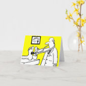 Carte du docteur avec stéthoscope (Fleur jaune)