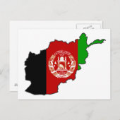 Carte du drapeau afghan (Devant / Derrière)