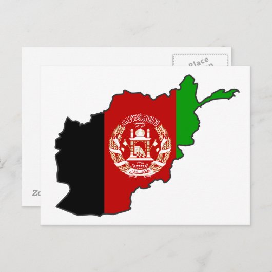 Carte du drapeau afghan (Devant / Derrière)