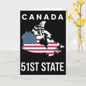 Carte du drapeau américain Canada 51e État  (Fleur jaune)