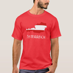 Carte du Drapeau autrichien "Österreich" T-shirt