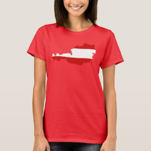 Carte du drapeau autrichien T-shirt