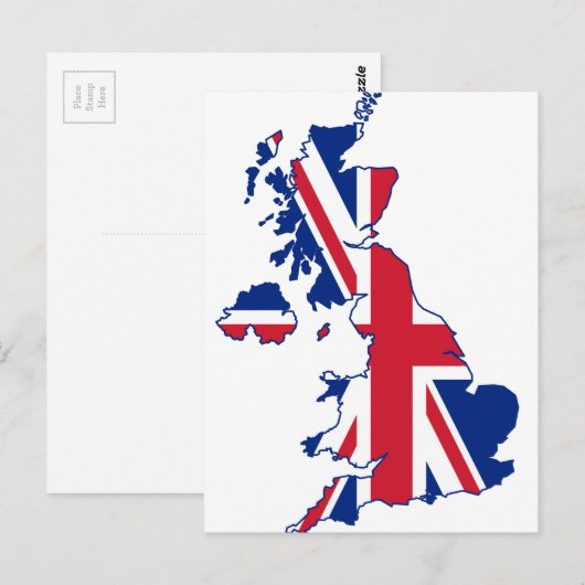 Carte du drapeau britannique (Devant / Derrière)
