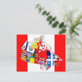 Carte du drapeau canadien (Debout devant)