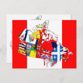 Carte du drapeau canadien (Devant / Derrière)