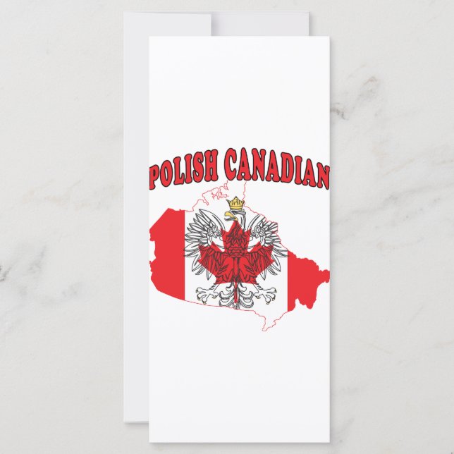 Carte du drapeau canadien polonais (Devant)