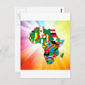 Carte du drapeau continent africain 2 (Devant / Derrière)