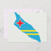 Carte du drapeau d'Aruba grandeur (Devant / Derrière)