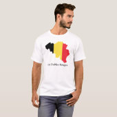 Carte du Drapeau de Belgique T-shirt Les Diables R (Devant entier)