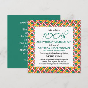 CARTE DU DRApeau DE GRENADA Événement d'anniversai