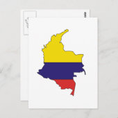 Carte du drapeau de la Colombie (Devant / Derrière)