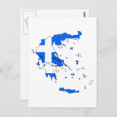 Carte du drapeau de la Grèce (Devant / Derrière)