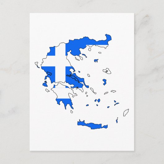 Carte du drapeau de la Grèce (Devant)