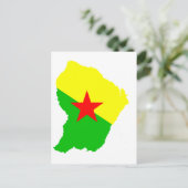 Carte du drapeau de la Guyane française (Debout devant)