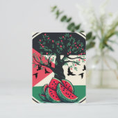 Carte du drapeau de la pastèque palestinienne. Lib (Debout devant)