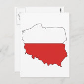 Carte du drapeau de la Pologne (Devant / Derrière)