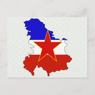 Carte du drapeau de la Yougoslavie grandeur nature