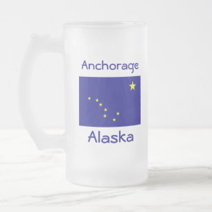 Carte du drapeau de l'Alaska City Mug