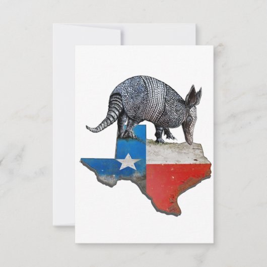 Carte du drapeau de l'État d'Armadillo Texas (Devant)