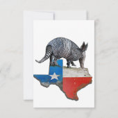 Carte du drapeau de l'État d'Armadillo Texas (Dos)