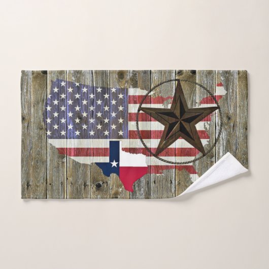 Carte du drapeau de l'État de la Lone Star du Texa (Serviette à main)