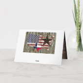 Carte du drapeau de l'État de Texas Lone Star (Dos)