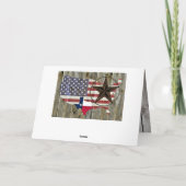 Carte du drapeau de l'État de Texas Lone Star (Dos)