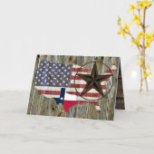 Carte du drapeau de l'État de Texas Lone Star (Fleur jaune)