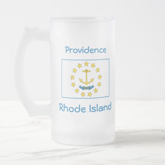 Carte du drapeau de l'île de Rhode City Mug (Gauche)
