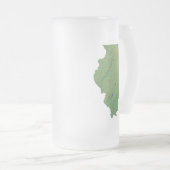 Carte du drapeau de l'Illinois City Mug (Devant droit)