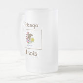 Carte du drapeau de l'Illinois City Mug (Devant gauche)