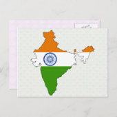 Carte du drapeau de l'Inde pleine taille (Devant / Derrière)