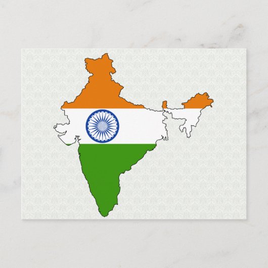 Carte du drapeau de l'Inde pleine taille (Devant)