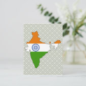 Carte du drapeau de l'Inde pleine taille (Debout devant)