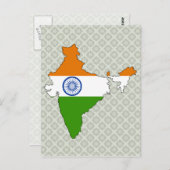 Carte du drapeau de l'Inde pleine taille (Devant / Derrière)