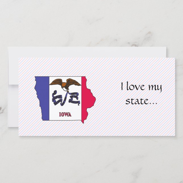Carte du drapeau de l'Iowa (Devant)