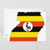 Carte du drapeau de l'Ouganda (Devant / Derrière)