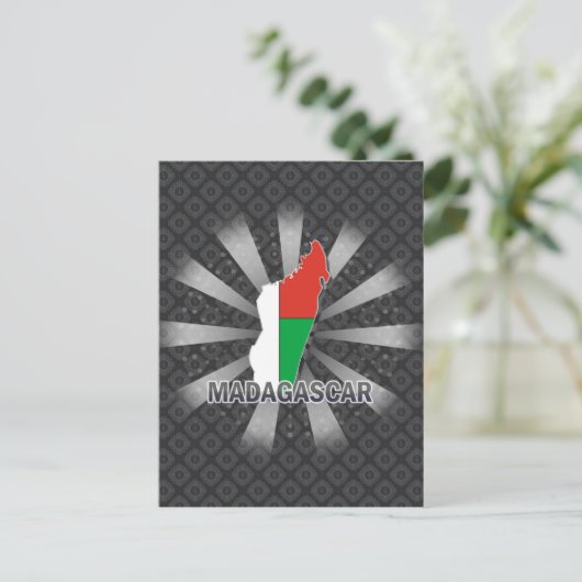 Carte du drapeau de Madagascar 2.0 (Debout devant)