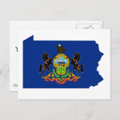 Carte du drapeau de Pennsylvanie (Devant / Derrière)