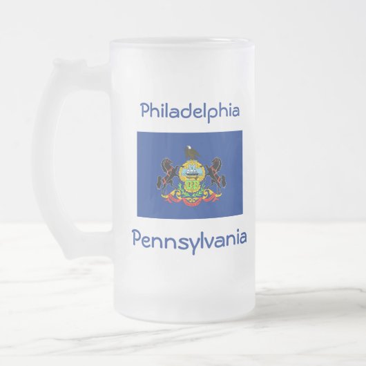 Carte du drapeau de Pennsylvanie City Mug (Gauche)