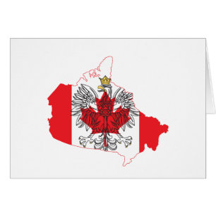 Carte du drapeau de Pologne Canada
