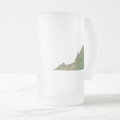 Carte du drapeau de Virginie Mug de ville (Devant droit)