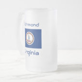 Carte du drapeau de Virginie Mug de ville (Devant gauche)