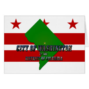 Carte du drapeau de Washington DC pour anniversair