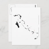 Carte du drapeau des Bahamas (Devant / Derrière)