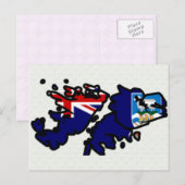Carte du drapeau des îles Falkland grandeur (Devant / Derrière)