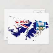 Carte du drapeau des îles Falkland (Malvinas) FK (Devant / Derrière)