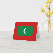Carte du drapeau des Maldives (Fleur jaune)